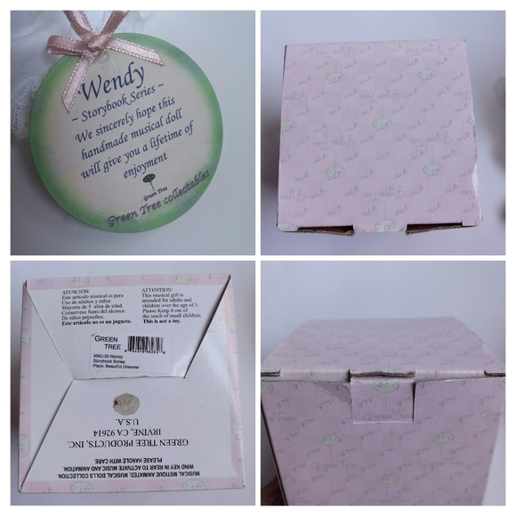 Green Tree Wendy Storybook Musical Doll Collectible Handmade Blonde White Bear - Picture 12 of 15